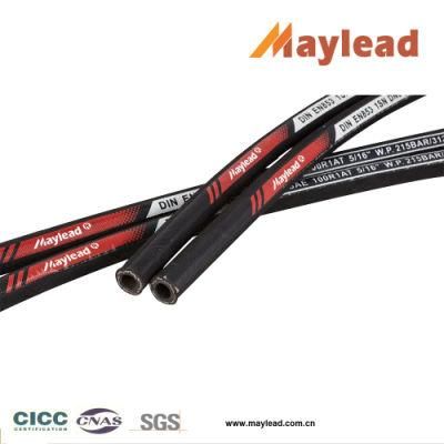 5/16 Inch High Pressure Steel Wire Braided Rubber Flexible Hose En853 1sn SAE100r1at