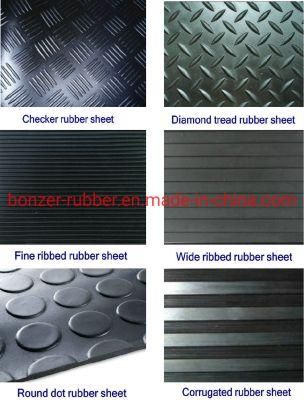 Anti-Slip Coin/Diamond/ Orange Peel/Wide/Fine Pattern Waterproof Rubber Floor Rubber Mat Rubber Sheet