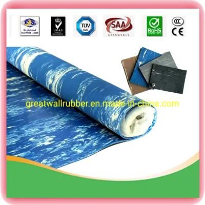 Anti Slip SBR NBR Neoprene Marbleized Pattern Fitness Rubber Roll