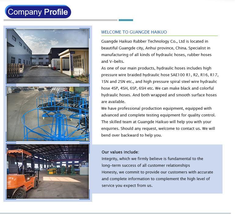 SAE J517 R5 Textile Covered Rubber Hydraulic Hose