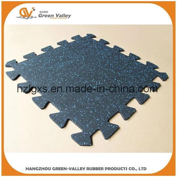 Interlocking Crossfit Safety Block Rubber Floor Tiles for Gym / Outdoor / Hot Sale