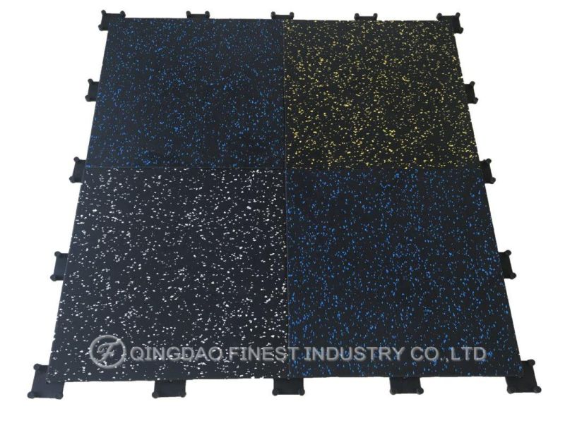 Seamless Compound Premium Gym Rubber Flooring with Clips Rubber Mat Rubber Tile Matting
