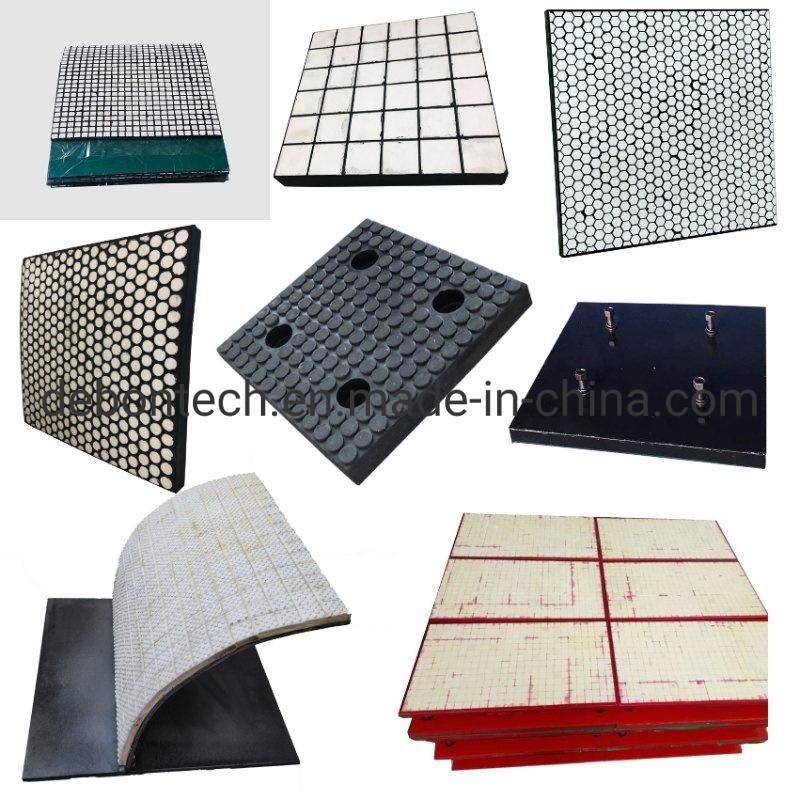 Rubber Embedded Ceramic Polyurethane Wear Liner for Chutes