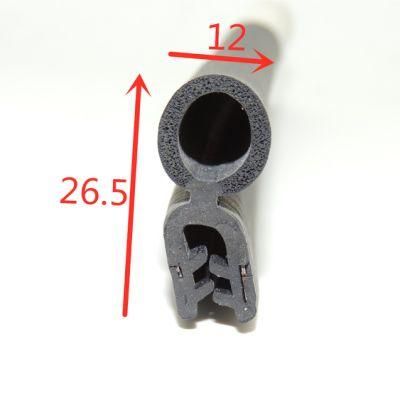 Steel Reinforced Sunroof EPDM Rubber Seal with Bulb