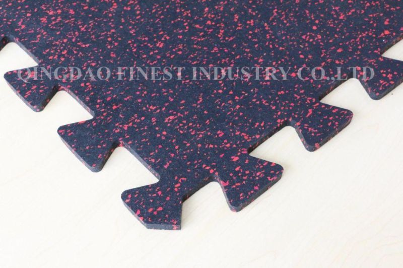 Anti-Shock 50X50cm Interlocking Rubber Mats for Gym