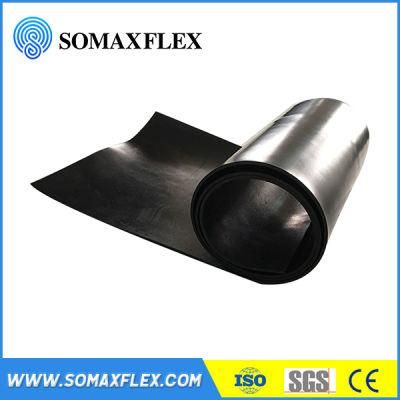 Commercial SBR/Nr/NBR Waterproof Fine Ribbed Rubber Sheet in Roll