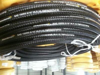 Textile Cover Hydraulic Oil Rubber Hose Black SAE 100r5