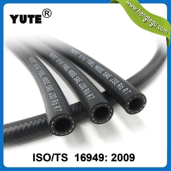 Professional 5/16" Corrugated Black NBR Rubber Yute Fuel Hose