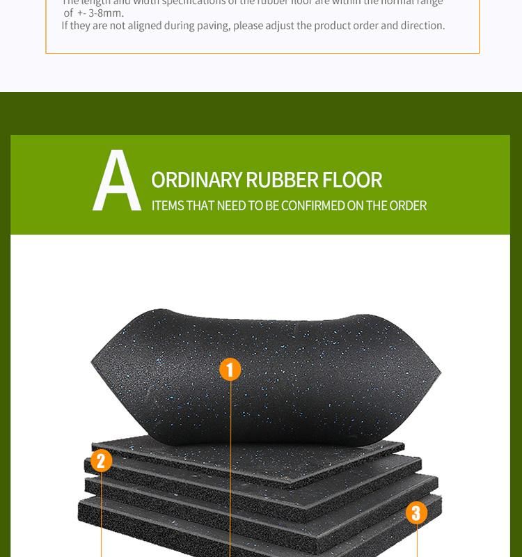Anti-Slip EPDM Gym Sports Equipments Rubber Mat