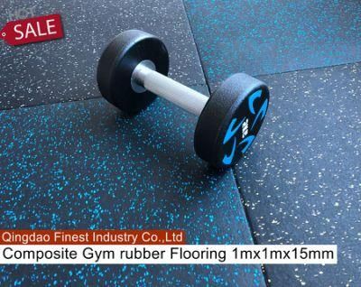 China Premium Crossfit Rubber Flooring Tile Gym Rubber Flooring Mat for Fitness Gym Weight Room Fitness Equipment
