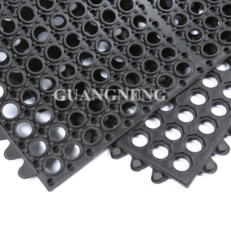 Interlocking Hotel Rubber Kitchen Mat / Oil Resistance Flooring