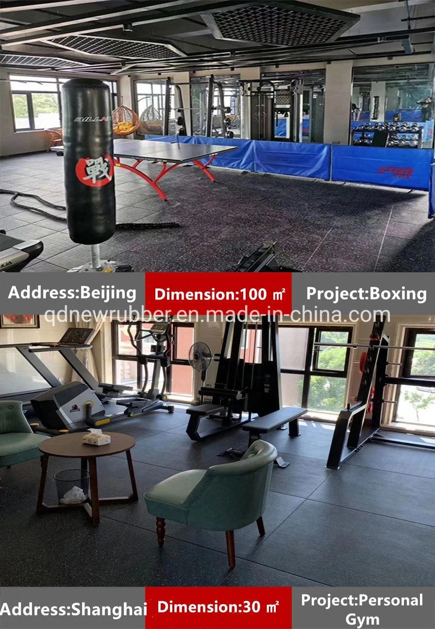 Black with Red White Green Grey Blue Dots Recycled Rubber Gym Flooring Mats