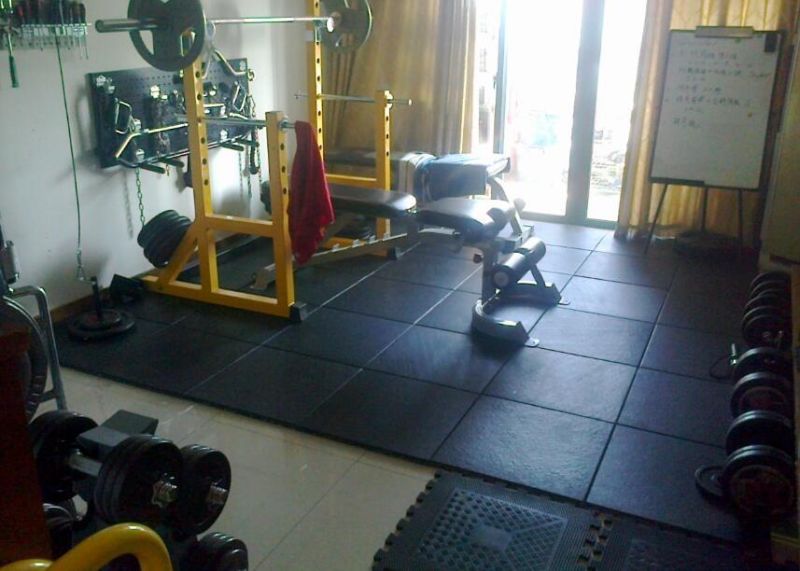 500mm*500mm Recycled Tyre Rubber Tile Flooring for Gym, Kindergarten