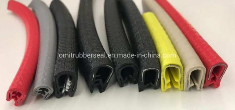 Extruded Decorative Glass Edge Guard Trim Flexible Weatherstrip Seal Protective PVC U Edge Trim Seal for Car Ship with Steel Belt Reinforced