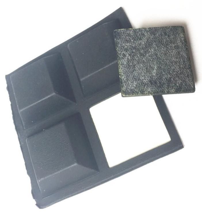 Black Rubber Feet 3m Self Adhesive Tall Square Bumpers for Electronics Speakers Computers Keyboard Chair Legs Protect