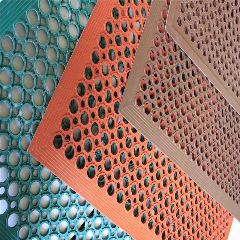 Anti Fatigue Workplace Flooring Water Drainage Rubber Kitchen Mat
