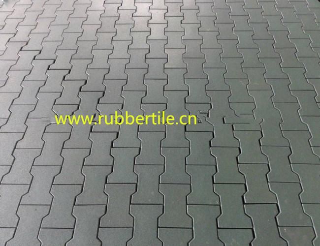 Outdoor Rubber Tile, Interlocking Rubber Tiles, Wearing-Resistant Rubber Tile