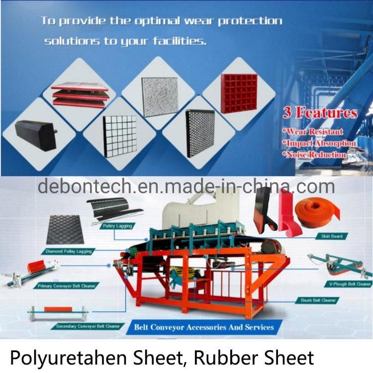 Conveyor Belt Skirting Rubber Systems 70A Durometer Skirt Board Rubber Polyurethane