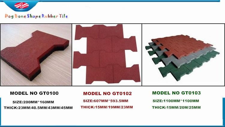 Eco-Friendly Outdoor Playground Square Rubber Tiles