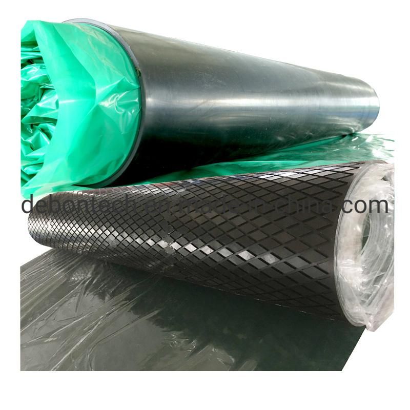 Conveyor Drive Drum Pulley Vulcanized Rubber Sheet Rubber Conveyor Pulley Lagging