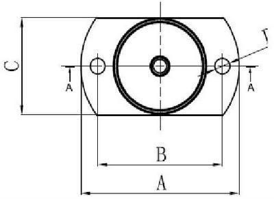 50-70shore a Black Vbl Rubber Mounting, Shock Absorber (3A4013)