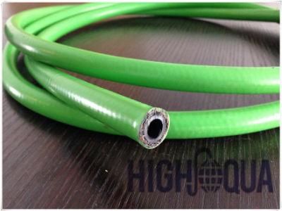 Green High-Pressure Washer Hose with Smooth Surface