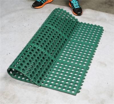 Anti Fatigue Bar Counter Kitchen Dining Room Safety Work Splicing Floor Mat Green and Red