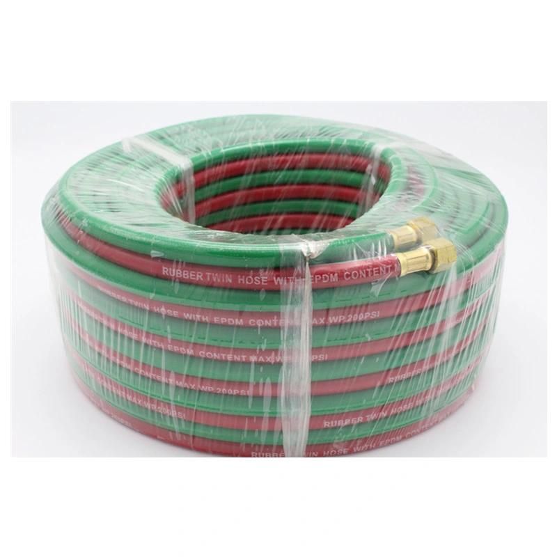 ISO 3821 Certified 1/4′′x 50FT Rubber Twin Welding Hose