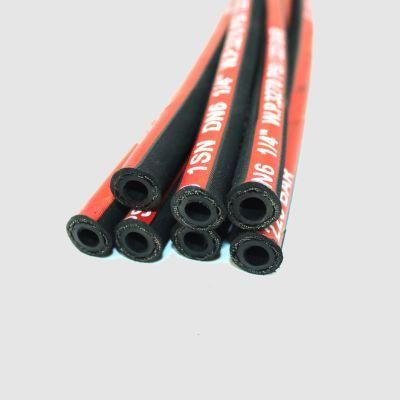 SAE 100r1at/1sn Dn6 1/4&quot; Cloth Surface Hydraulic Rubber Hose