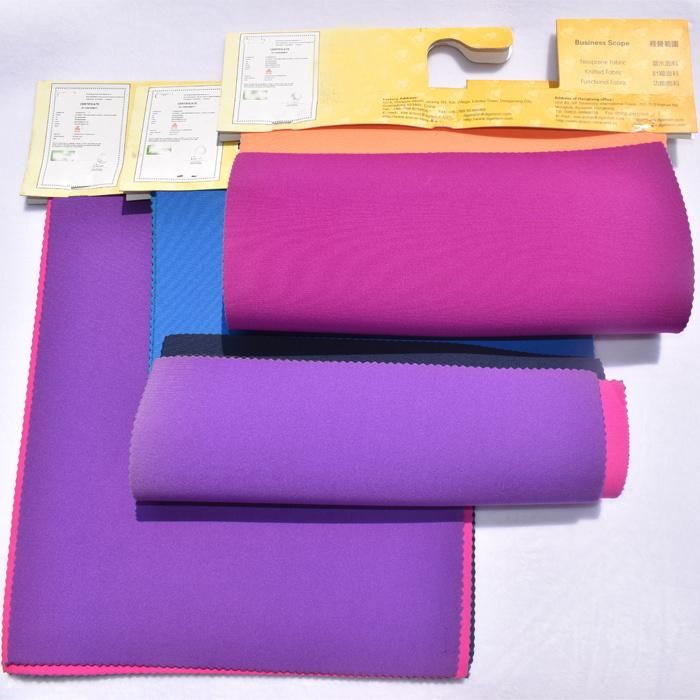 Fluorescent Green Stretchy 3mm Wetsuits Material Nylon Fabric Neoprene