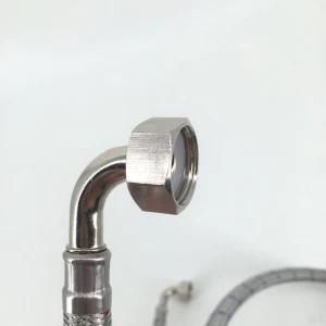 1/2&quot; Stainless Steel Wire Braided Hose Pipe with Brass Elbow