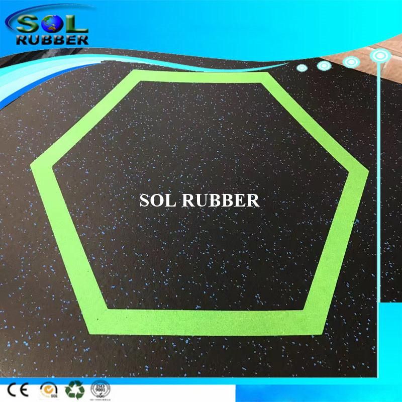 High Impact Special Pattern Logo Gym Rubber Flooring Mat