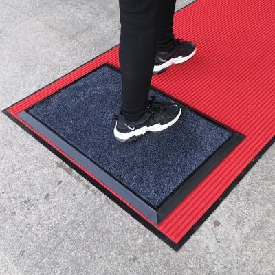 Dual Purpose Rubber Disinfectant Shoes Mat 450*750 with Aborb Insert