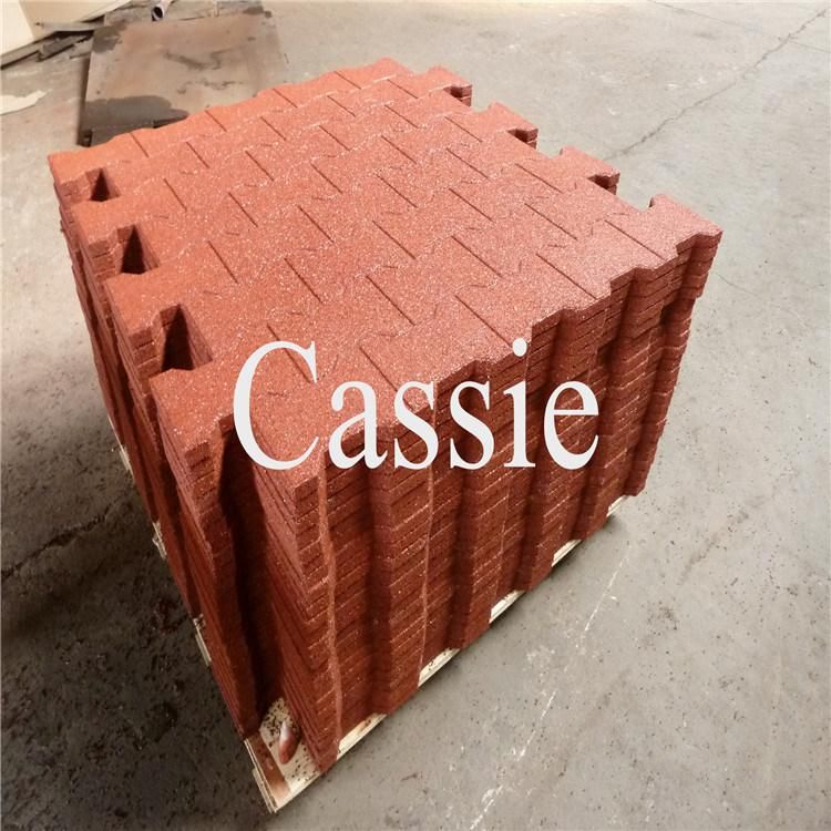 Interlocking Recycle Rubber Tile/Colorful Rubber Paver