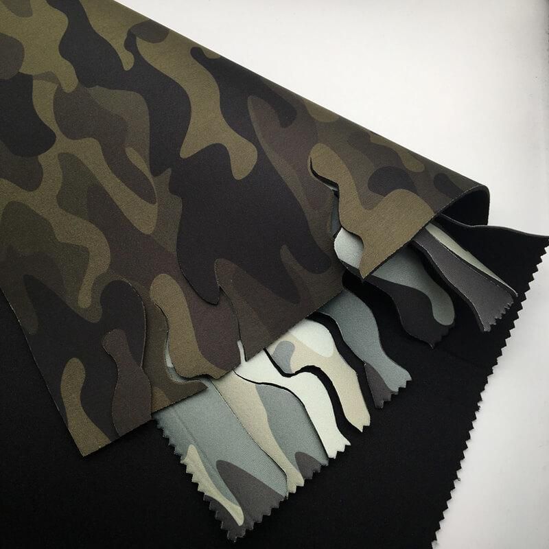 Small MOQ 3mm Digital Sublimation Camouflage Printing Fabric Material Neoprene