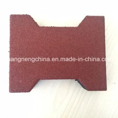 Impact Absorbing Dog Bone Rubber Floor Tile for Playground