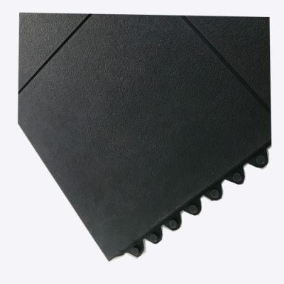 Good Quality Custom Rubber Interlocking Solid Top Anti Fatigue Non Slip Mat 914*914