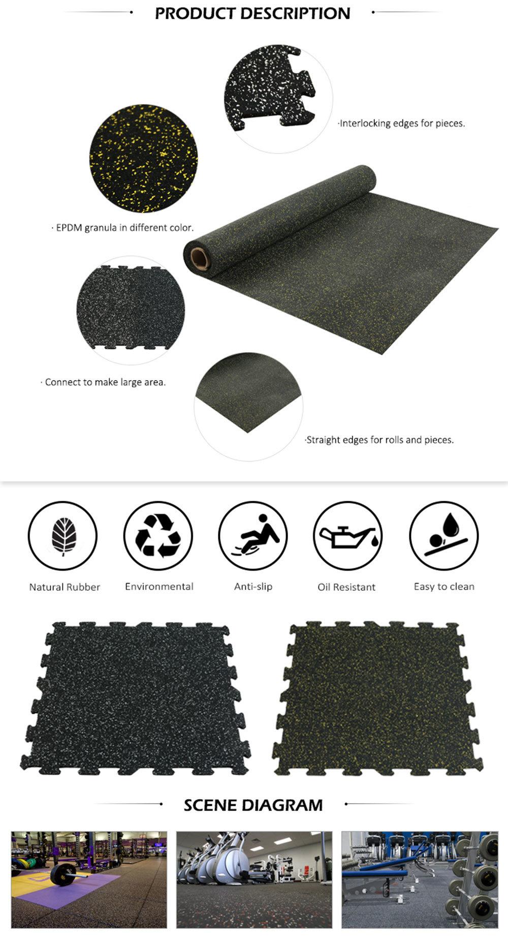 Sport Fleck 36" X 36" Recycled Rubber Tile