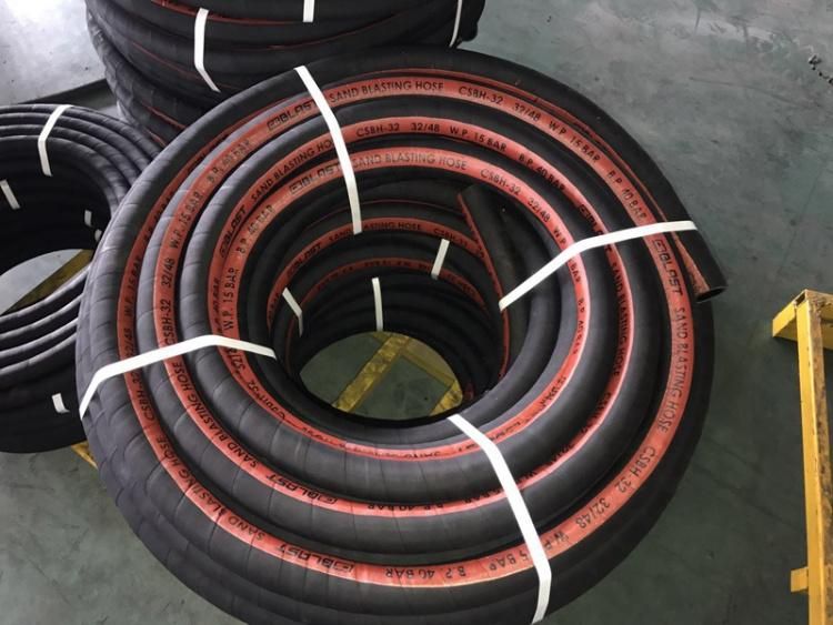 4" Industrial Abrasion Resistant Rubber Sandblasting Hose