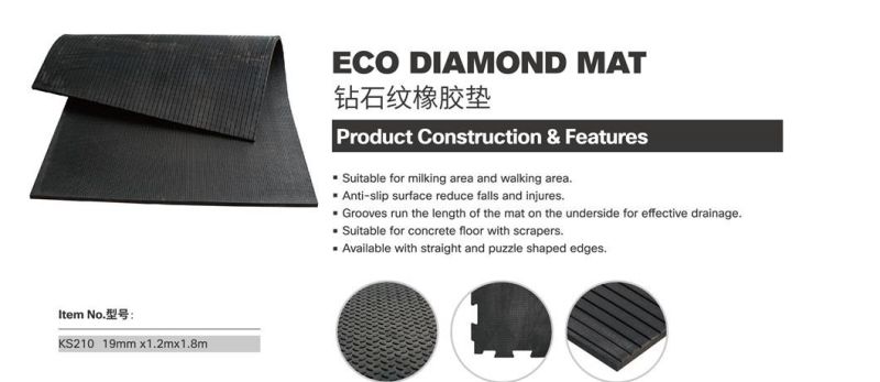 Rubber Tile Flooring Sheets Horse Stall Matting Cow Horse Mat for Horse Cow Pigs