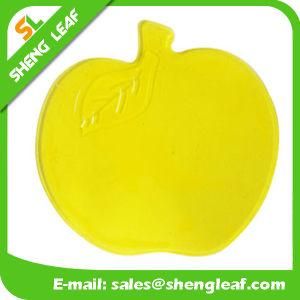 Fruit Apple Shape Custom Logo Rubber Soft PVC Mat (SLF-AP011)