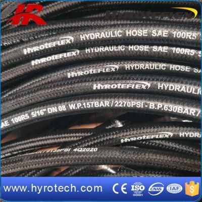 150 Degrees High Temperature Color Hydraulic Flexible Cotton Cover SAE 100r5 Rubber Oil Hose