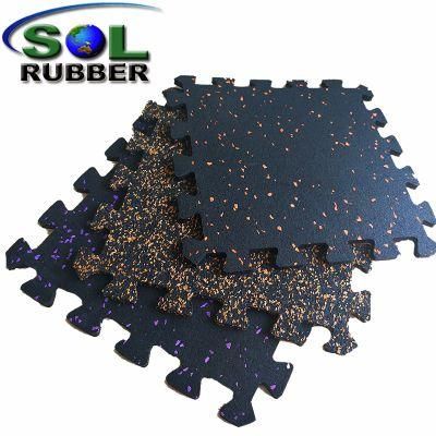 8mm Unique Design Wholesale Interlock Gym Fitness Rubber Flooring