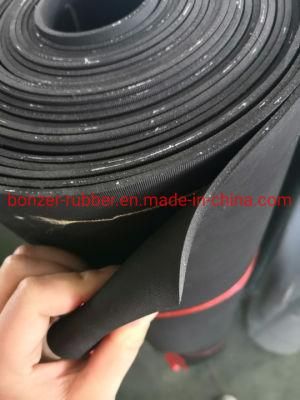 Fabric Inserted SBR/ EPDM/ Nitrile/ Neoprene/ Vition/ Nation Anti-Slip Rubber Sheet
