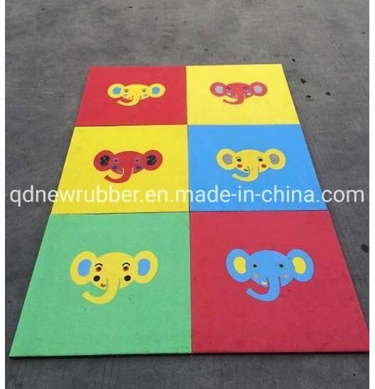 Animal Pattern Children Playground Softy Rubber Tile