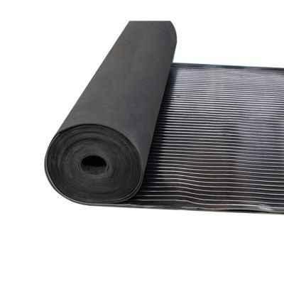 Wide Ribbed Anti Slip Rubber Sheet for Flooring Mat