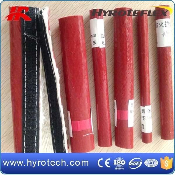 Hydraulic Pipe Silicone Rubber Coated Fiberglass Braided Fire Sleeve