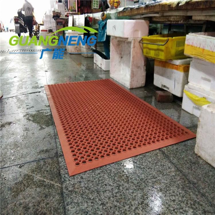 Interlocking Black Colour Anti-Slip Rubber Door Mats, Kitchen Rubber Mats