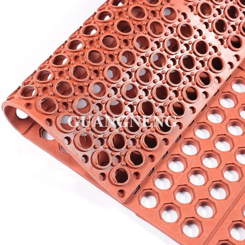 Interlocking Floor Durable Anti-Fatigue Rubber Mat/Rubber Holes Mat