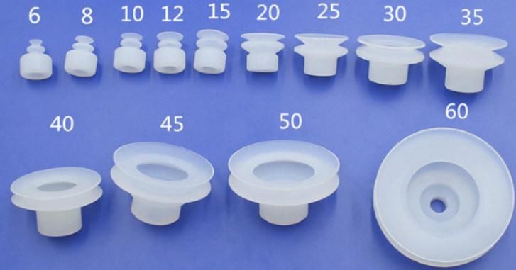 Waterproof Bellow Silicone Rubber Suction Cup for Automobile Robot